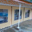 Toldo cortina com visor transparente